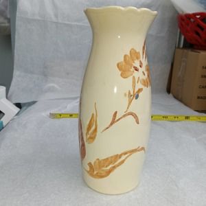 Royal Hager USA Shades of Yellow Handpainted Floral Vase